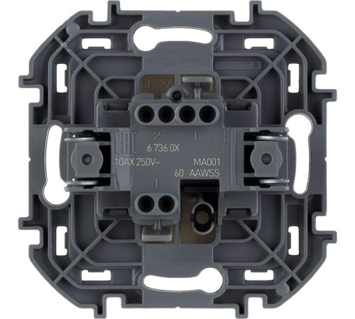Выключатель 1-кл. Inspiria 10А IP20 250В 10AX механизм сл. кость Leg 673601 Выключатель 1-кл. Inspiria 10А IP20 250В 10AX механизм сл. кость Leg 673601